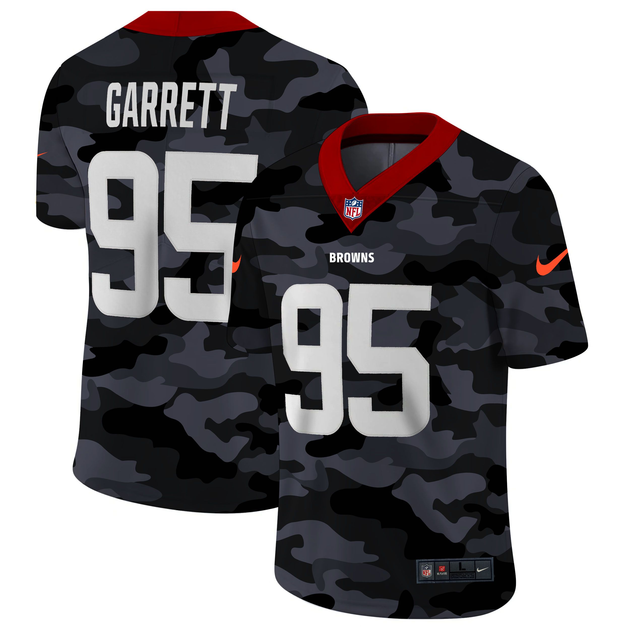 Men Cleveland Browns #95 Garrett 2020 Nike Camo Salute to Service Limited NFL Jerseys->new orleans saints->NFL Jersey